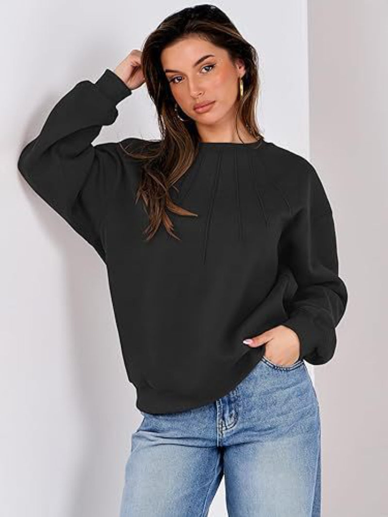 PleatEase Round Neck Sweatshirt