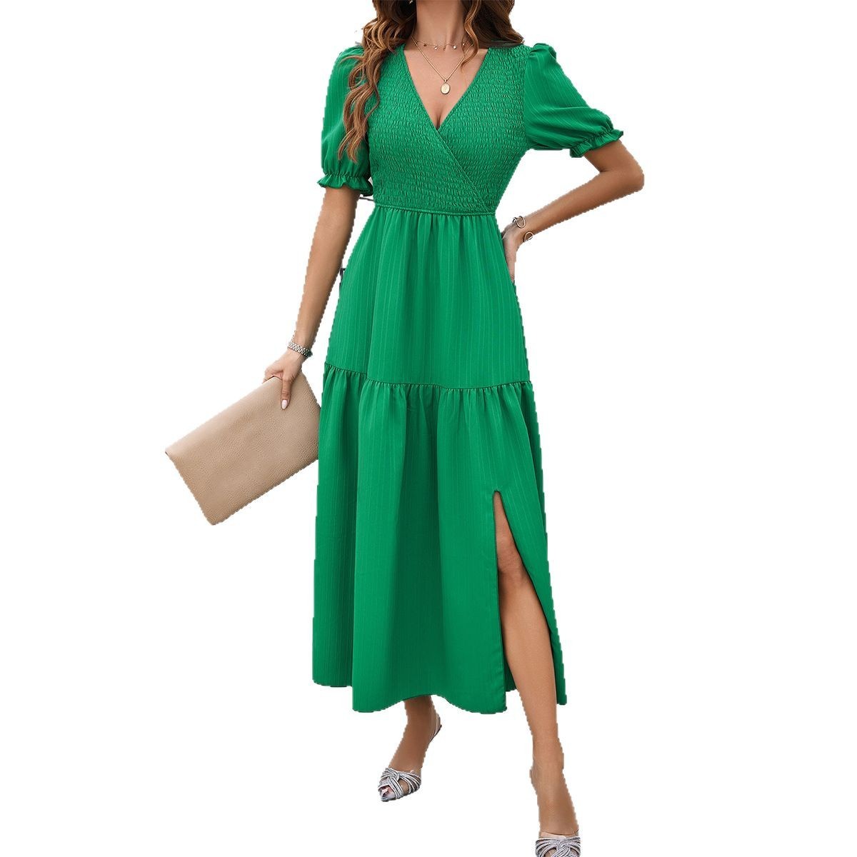 Coastline Drift High-Waist Dress