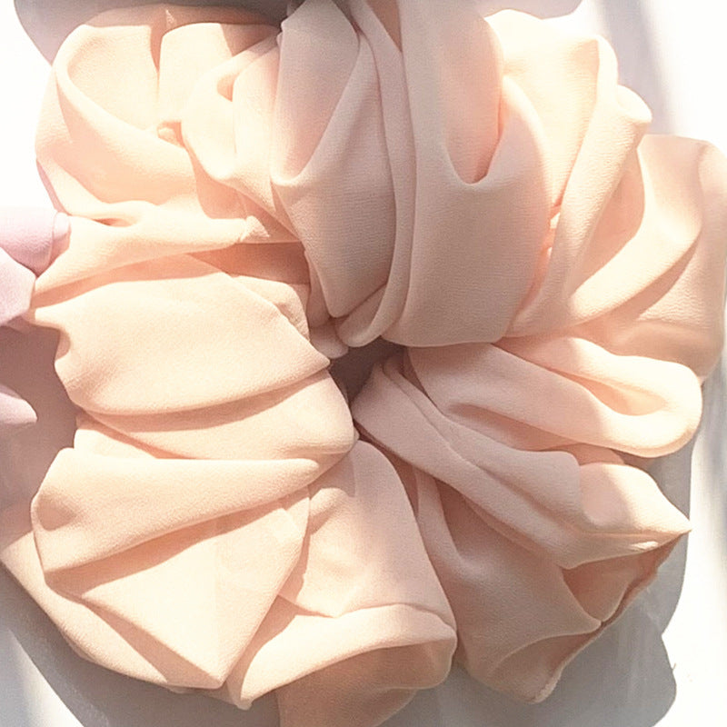 Big Head Bouquet Chiffon Large Intestine Ring Hair Ring
