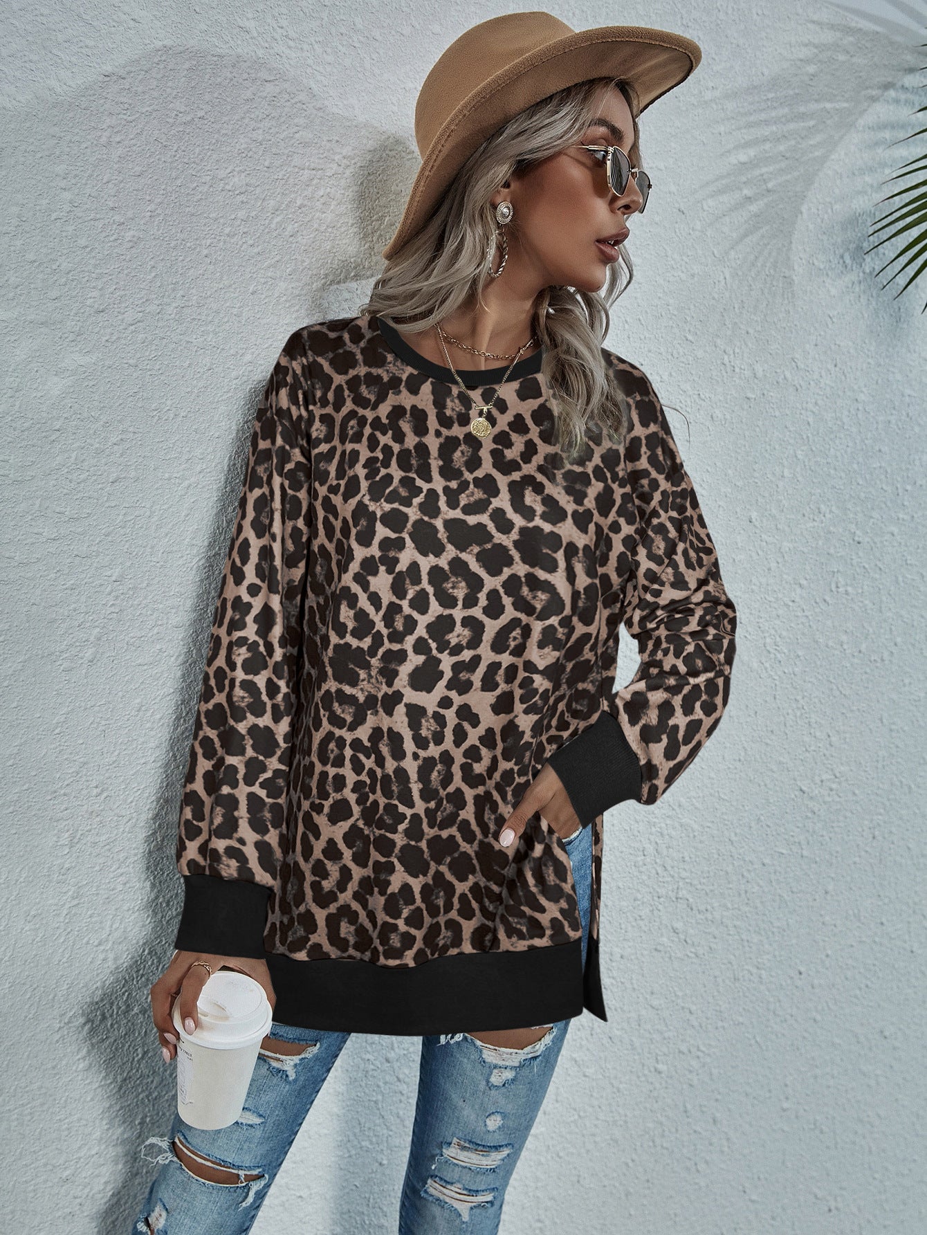 SlitEase Round Neck Sweatshirt