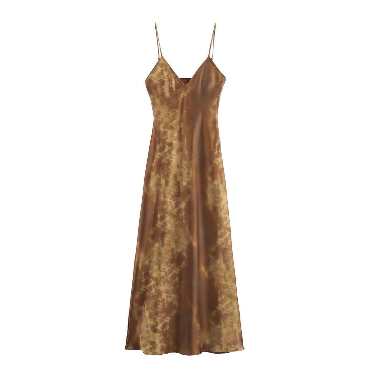 Women's Fashion Casual Silk Satin Sling Dress