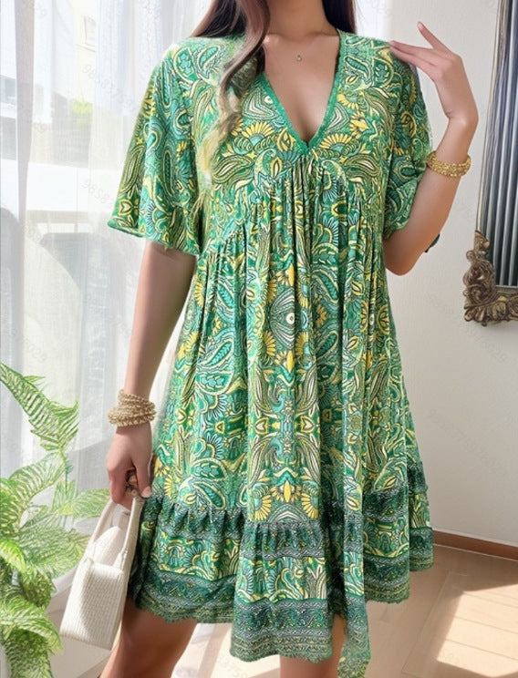 VivaMuse Printed Day Dress