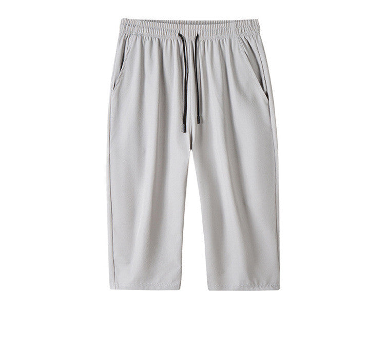 Men's Ice Silk Thin Cropped Pants Fashion
