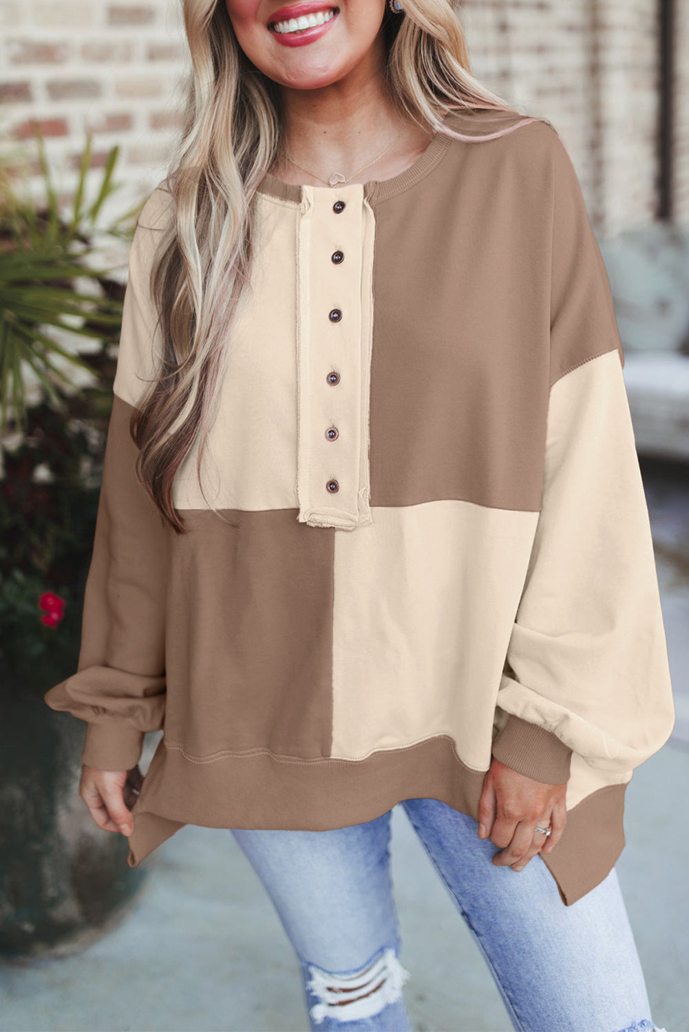 StitchLuxe™ Buckle Lapel Sweater