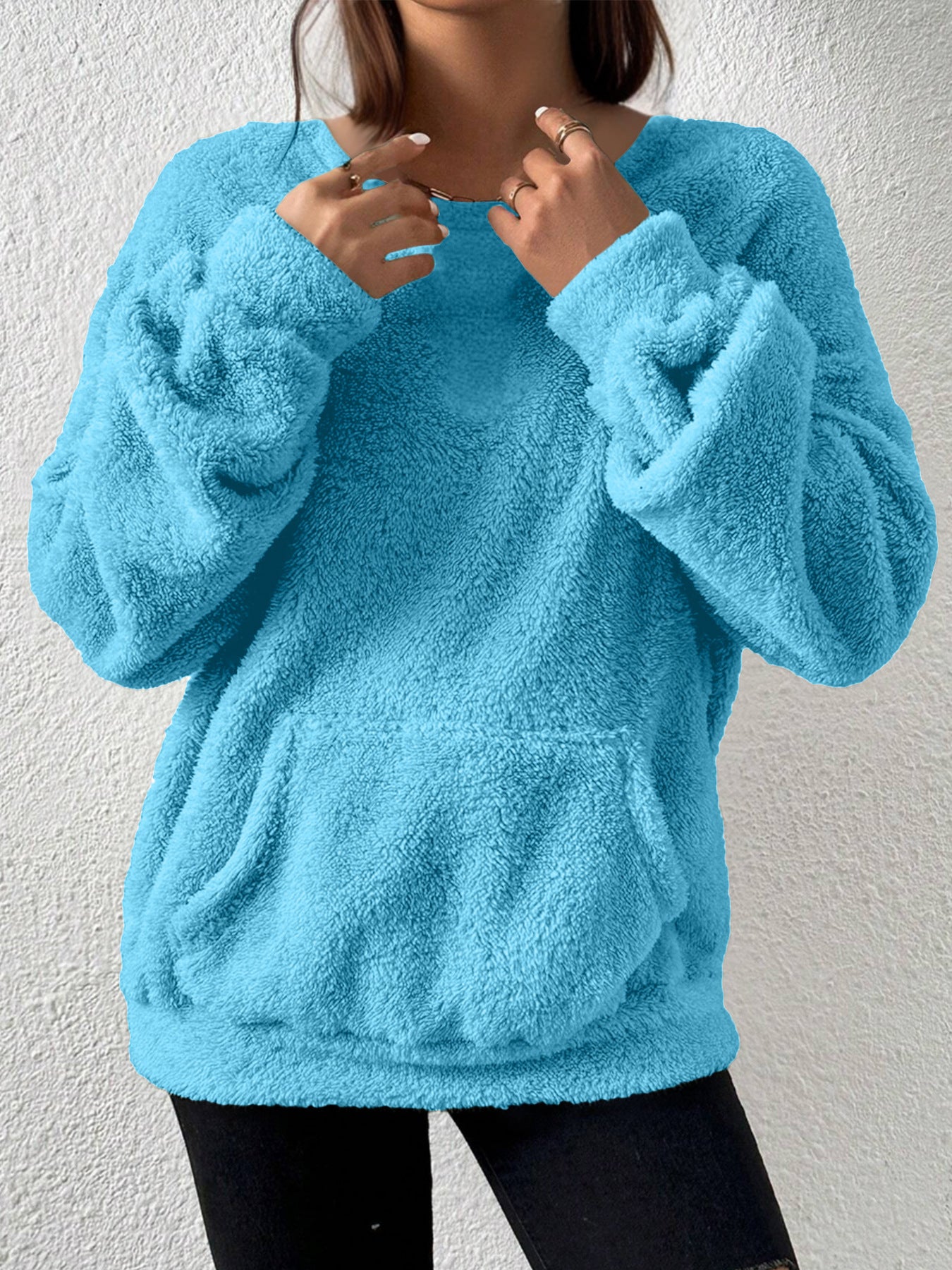 StyleEase Solid Sweatshirt