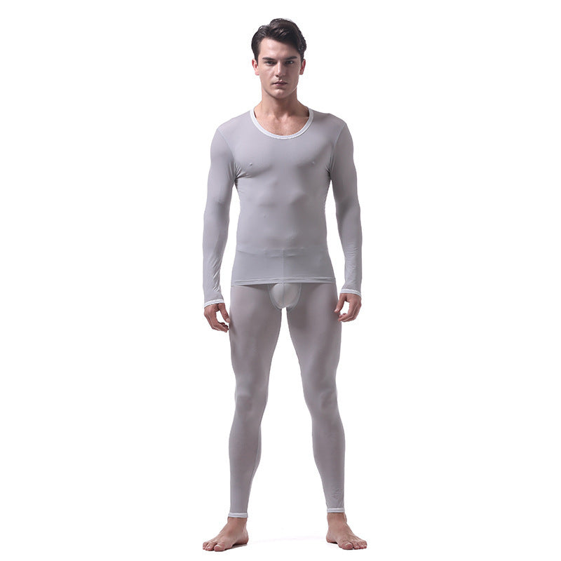 Men's Ice Silk Thermal Underwear Suit