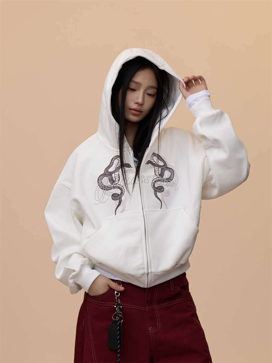 RetroPrint Zip Hoodie
