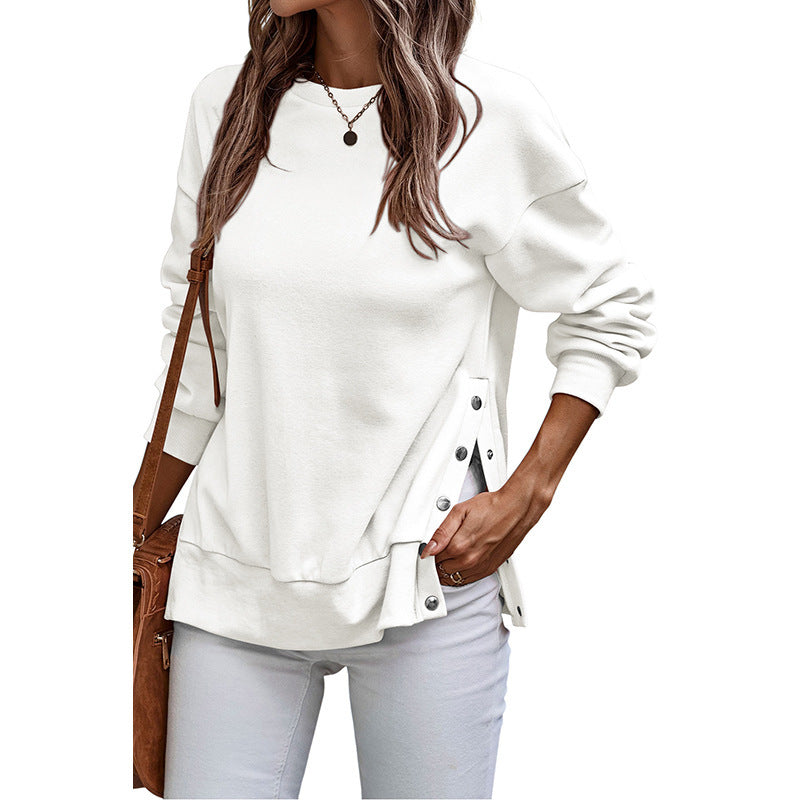 EaseLuxe Relaxed Slit Pullover
