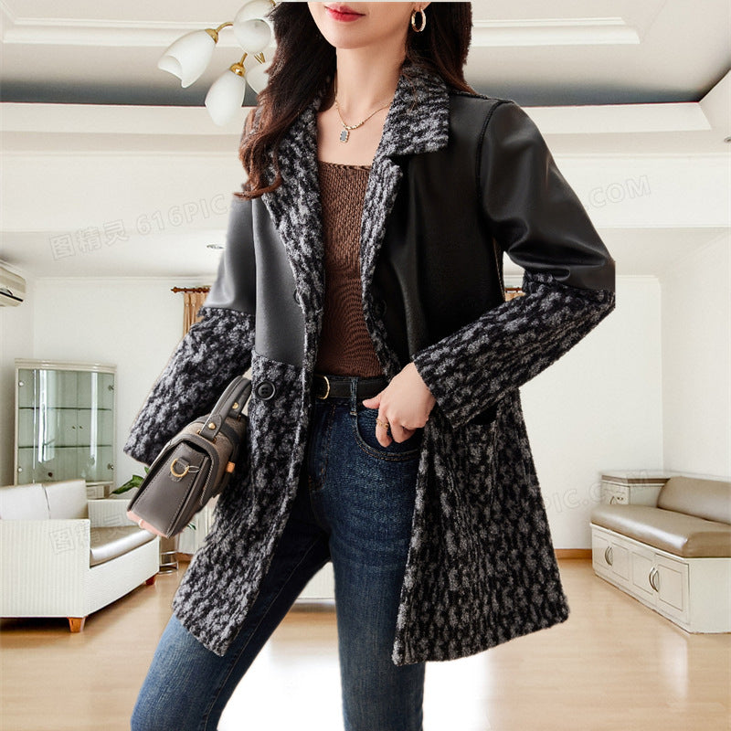 Haining Luxe Leather Coat