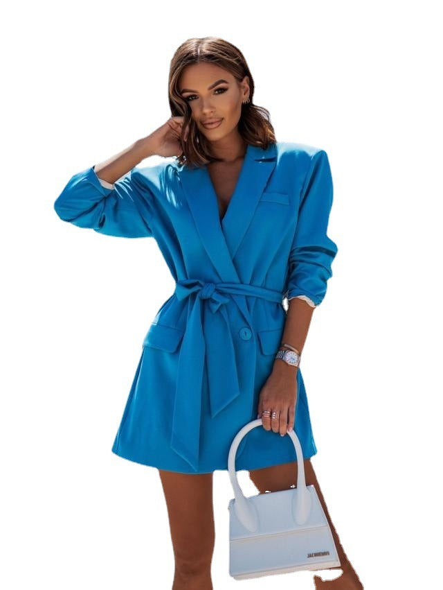 Elegance Knot Collar Blazer Coat