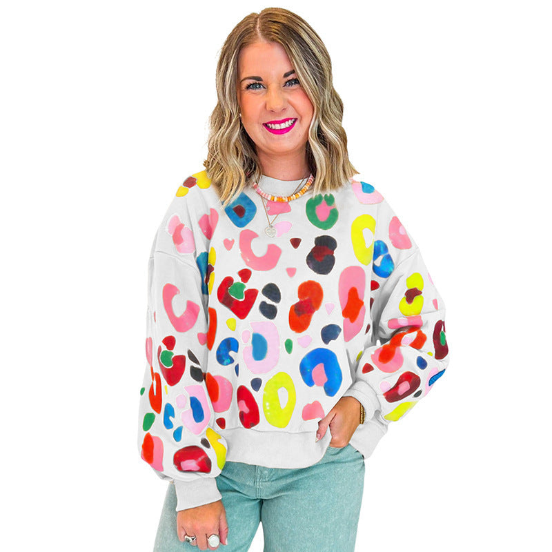 WildCozy Leopard Crew Sweatshirt