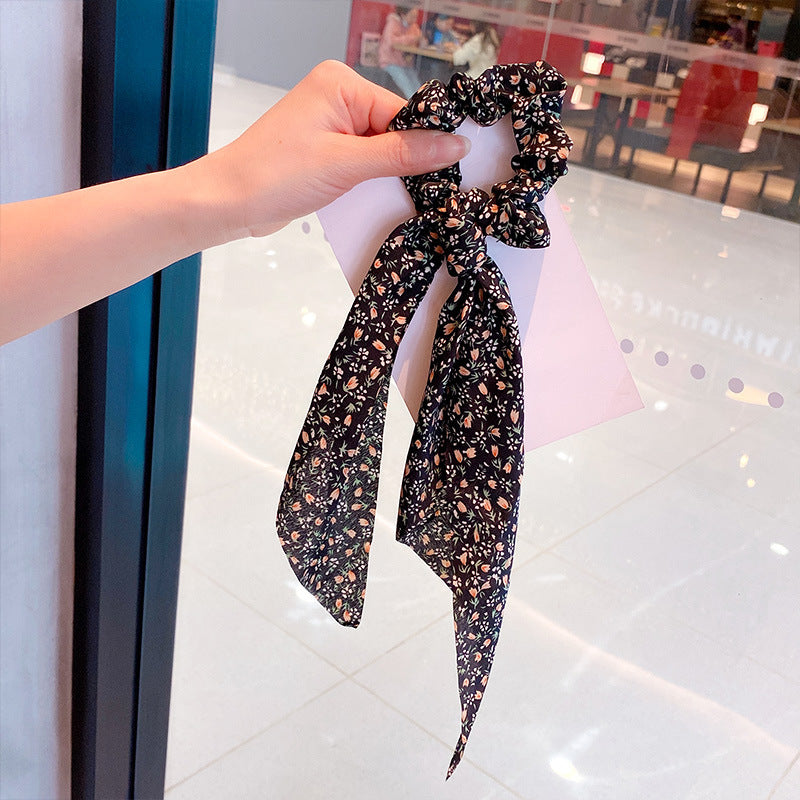Silk Scarf Headband Women's Summer Turban Spring Tie Hair Accessories