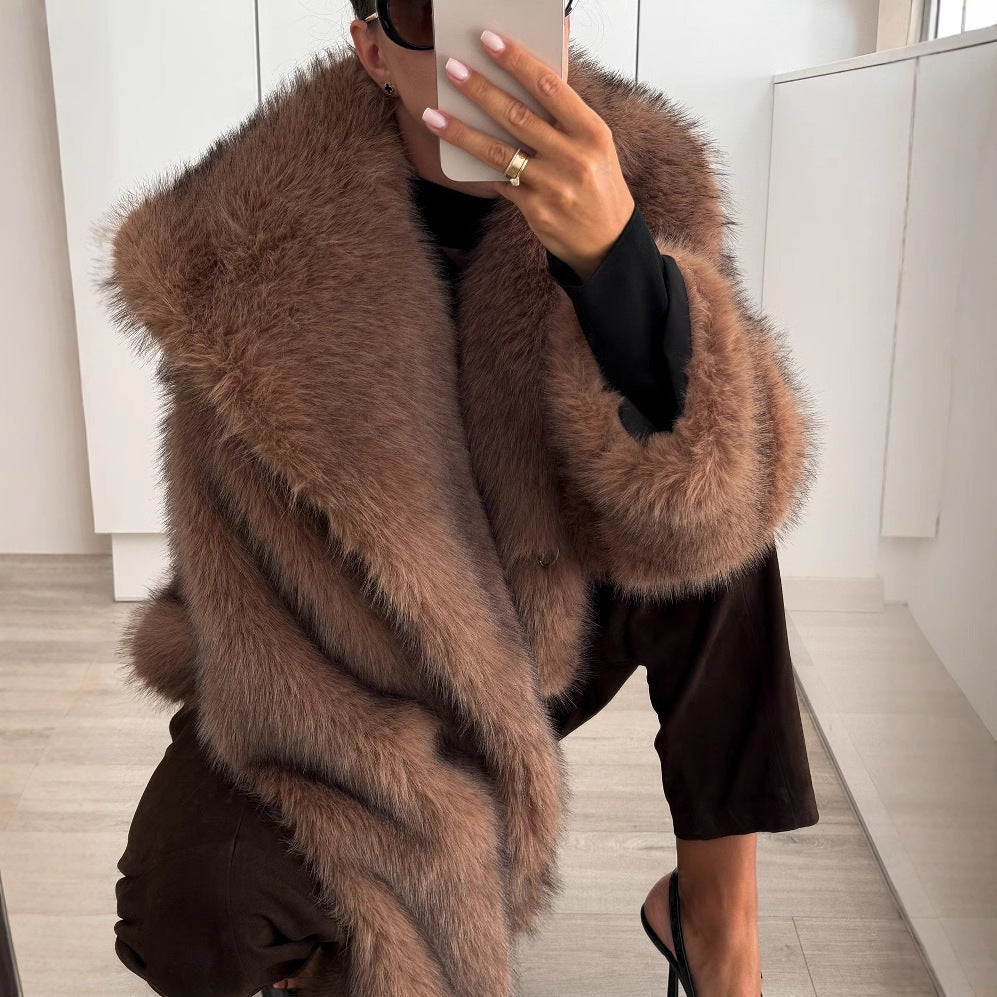 Velura Plush Fur Coat