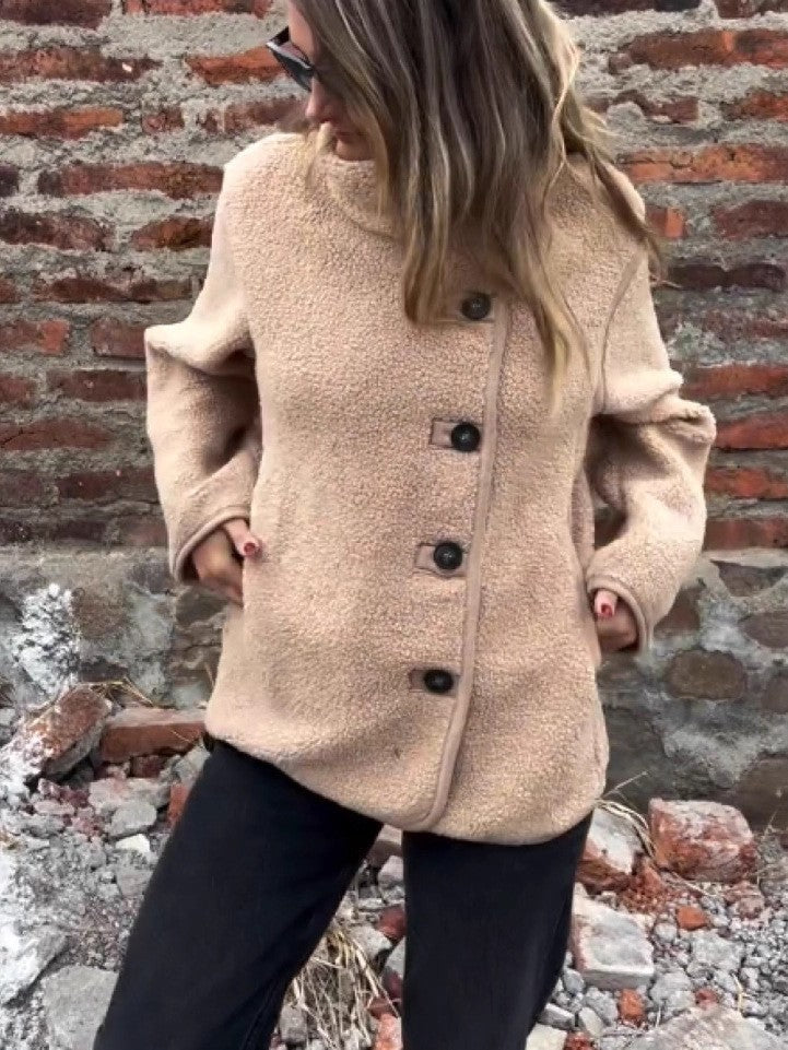 FrostLuxe Furry Lapel Coat