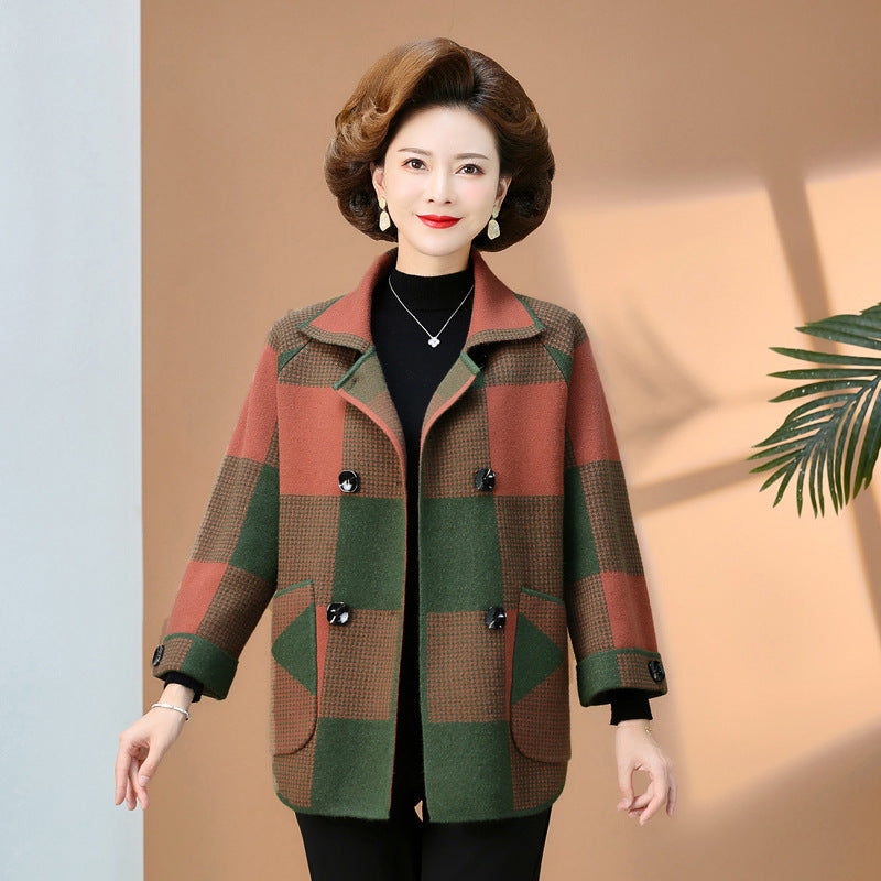 Checks & Charm Knitted Cardigan Coat