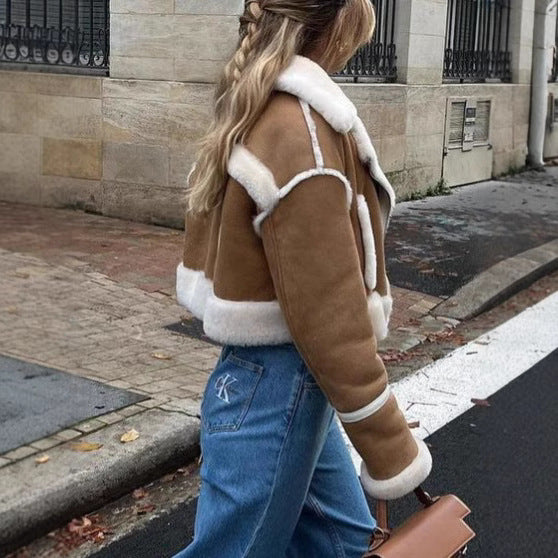 ChicPlush Polo Collar Short Coat