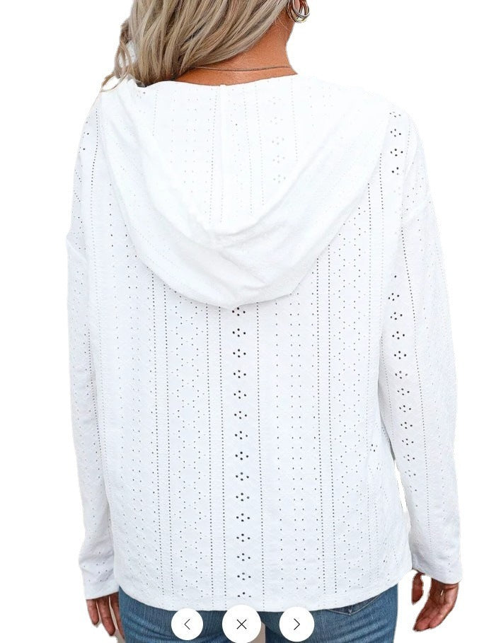 AutumnWhisper Hollow Knit Sweater