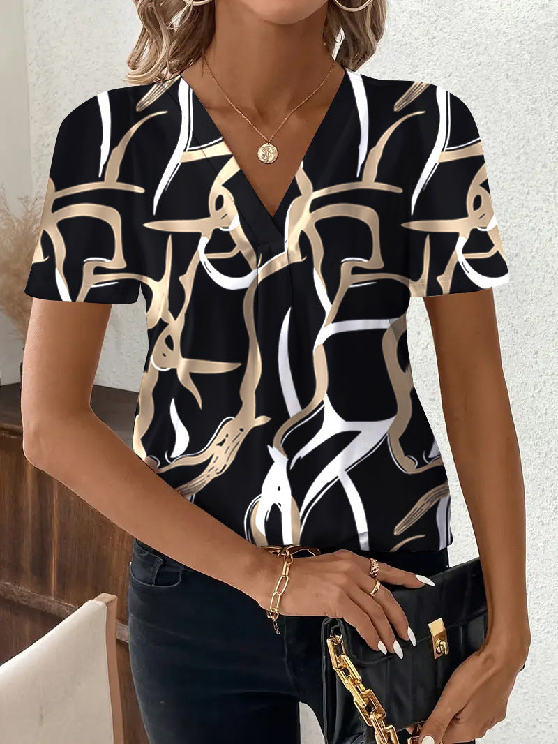PrintMuse V-Neck Top