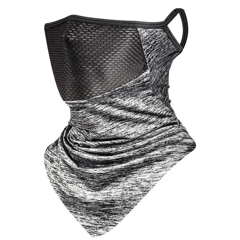 Summer Ice Silk Sunscreen Riding Ear Mask Breathable