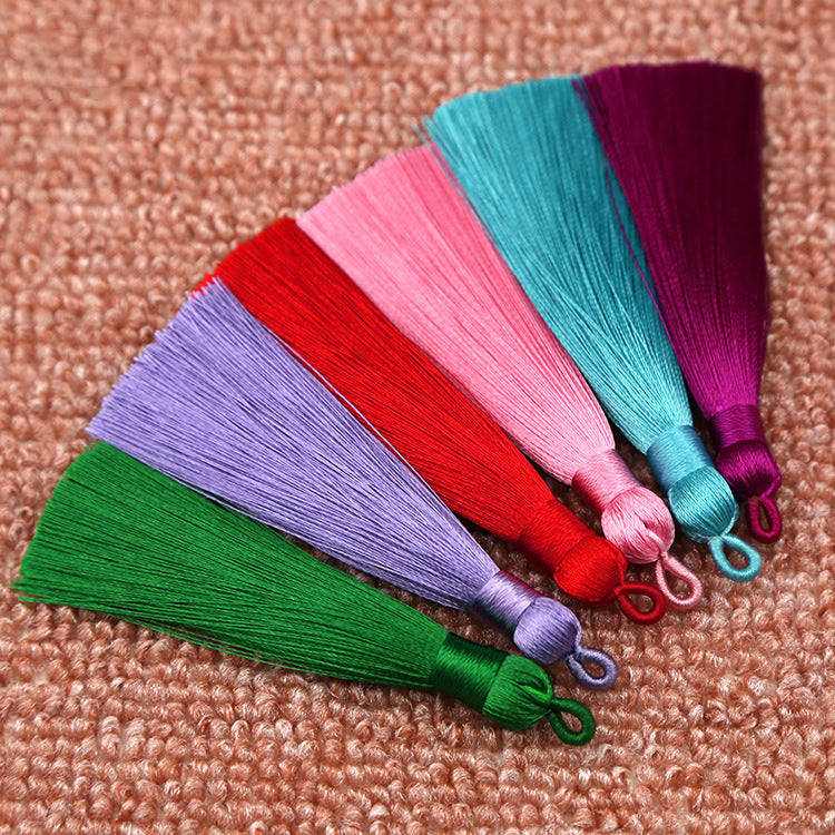 Chinese Knot Bookmark Polyester Faux Ice Silk Coil Tassel Tassels