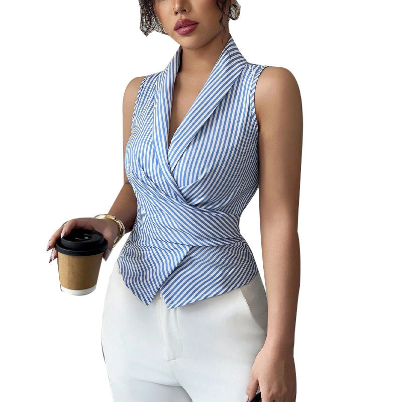 Linea Cinch Striped Vest