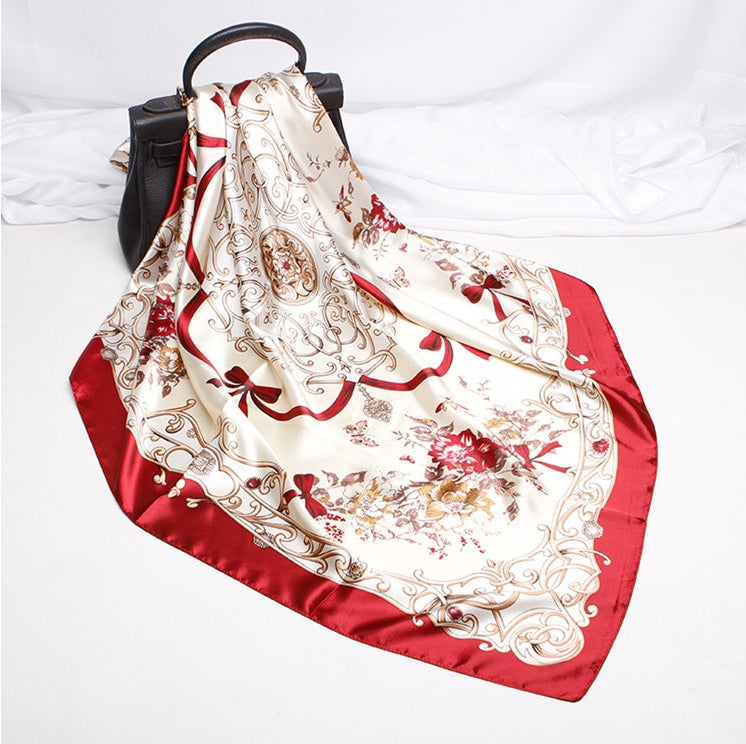 Digital Printed Square Silk Scarf