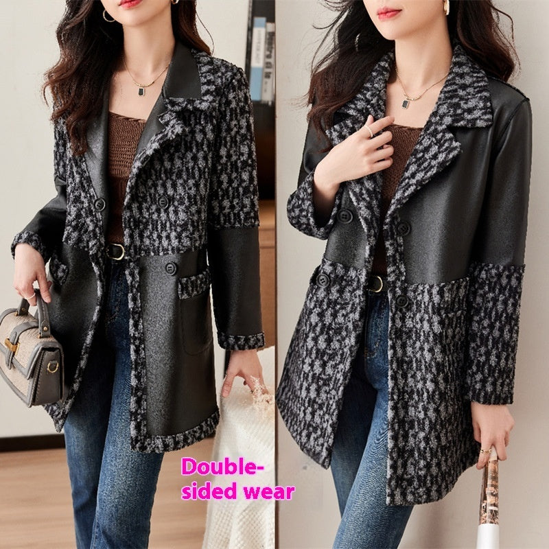 Haining Luxe Leather Coat