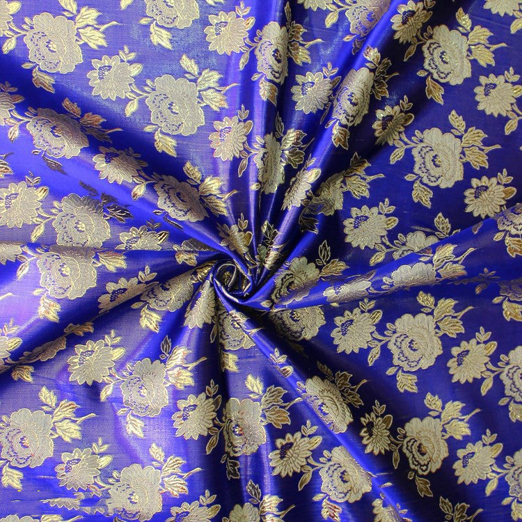 Ribbon Gold And Silver Silk Jacquard Cloth