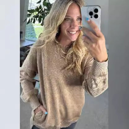 RusticEase Washed Cotton Sweater