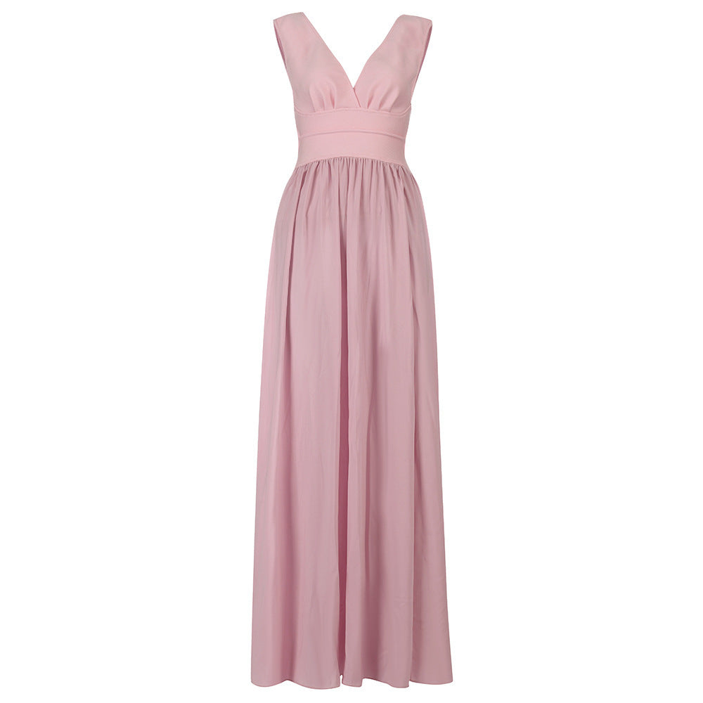 Fashion Women's Silk Dress Bohemian Ramie