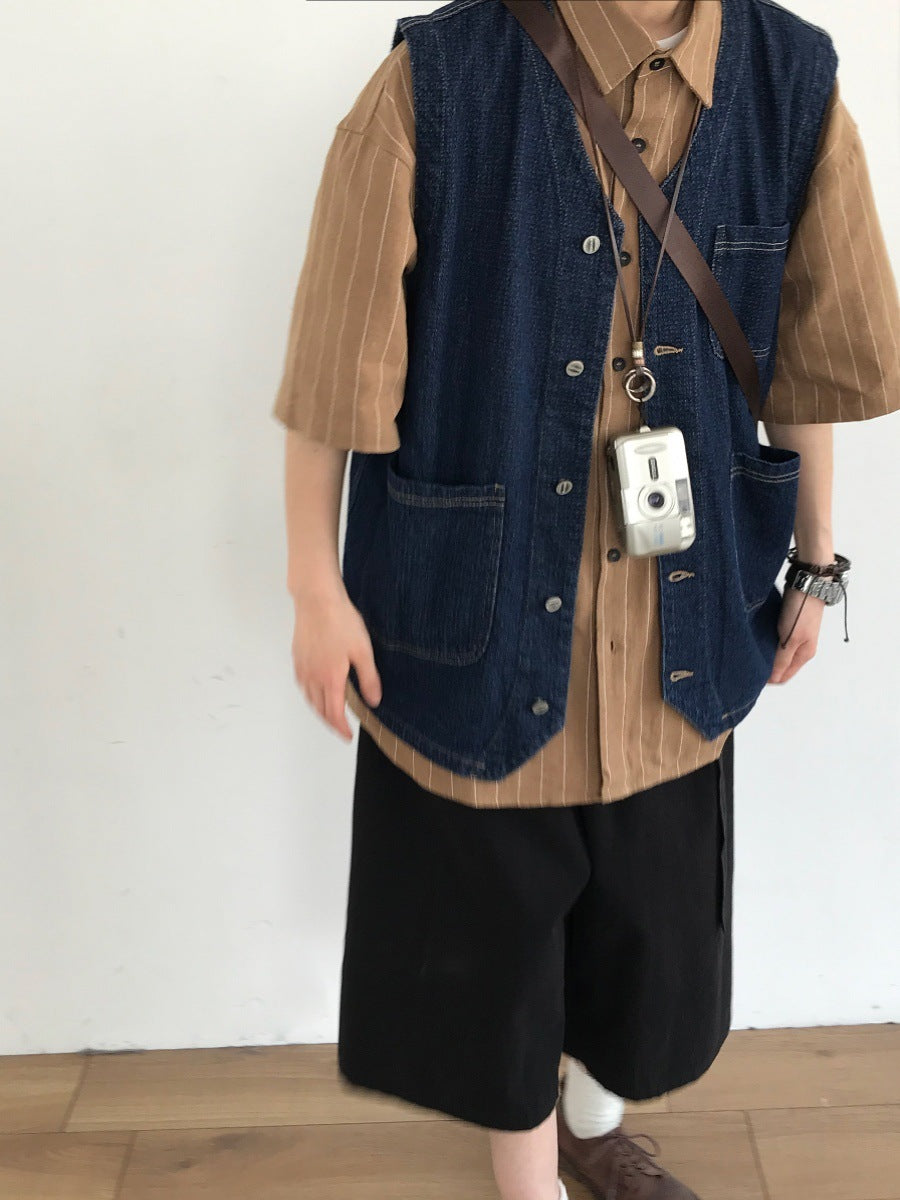 KyotoCraft Retro Denim Vest