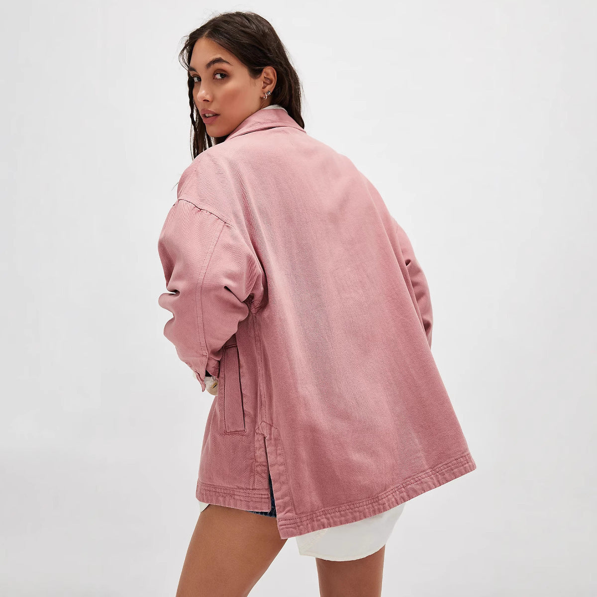 SlitEase Utility Denim Coat