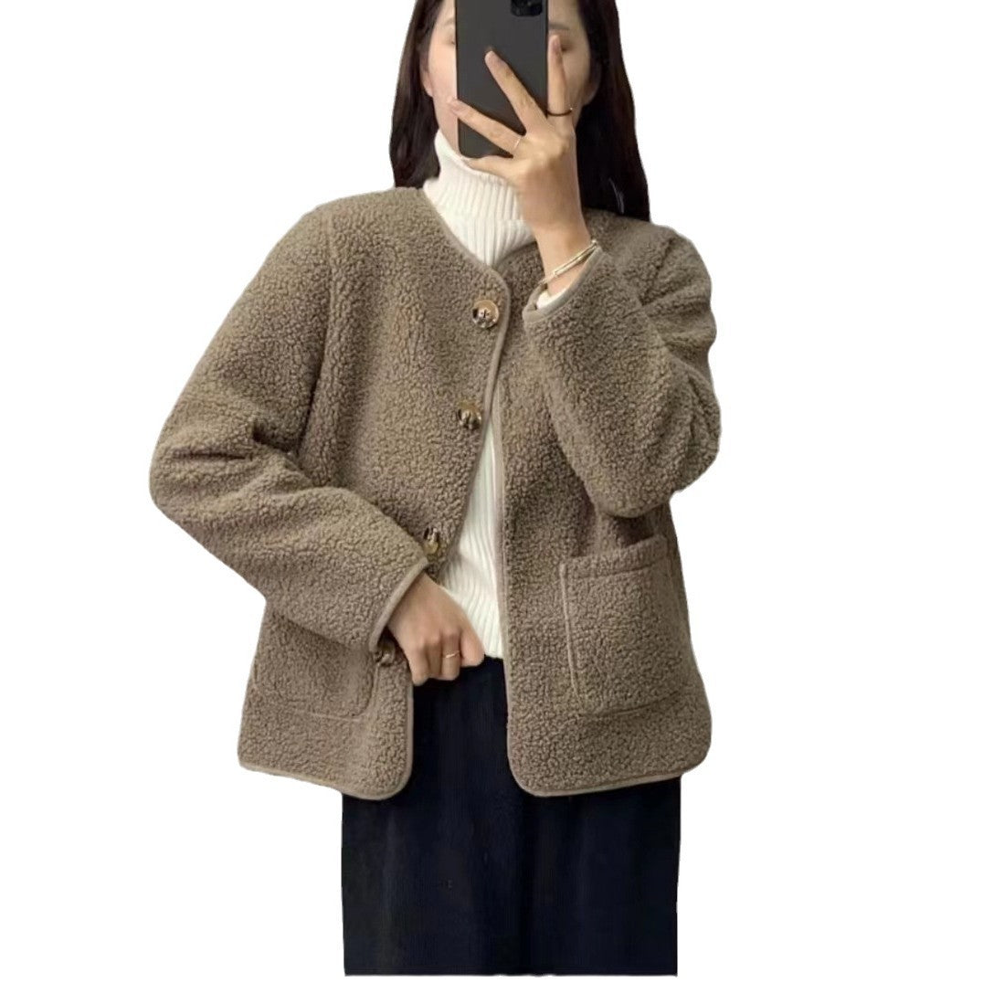 LuxeFleece Round Neck Coat