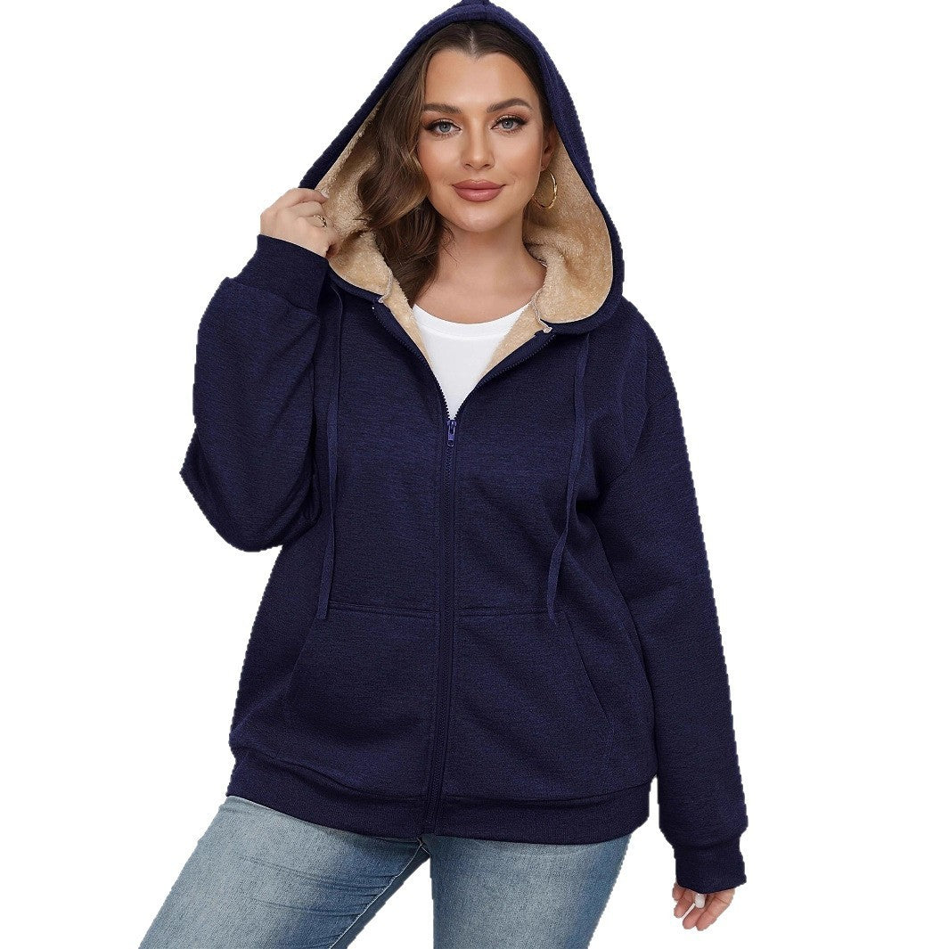 PlushEase Zipper Hoodie Coat