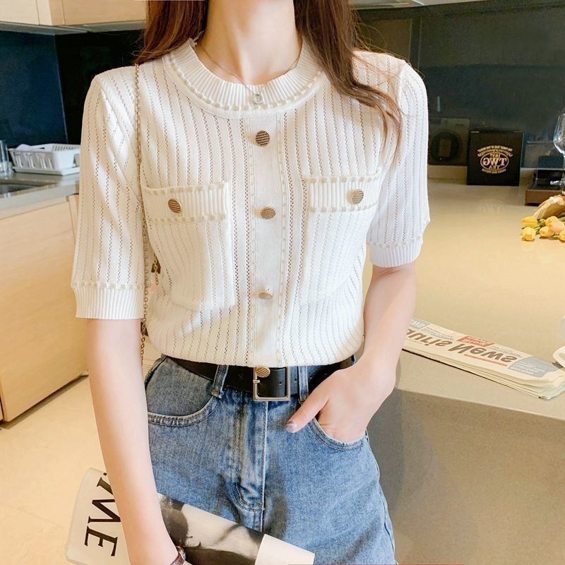 Ice Silk Round Neck Short Sleeve