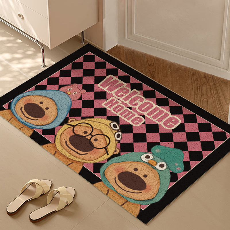 Striped Silk Ring Entrance Door Mat