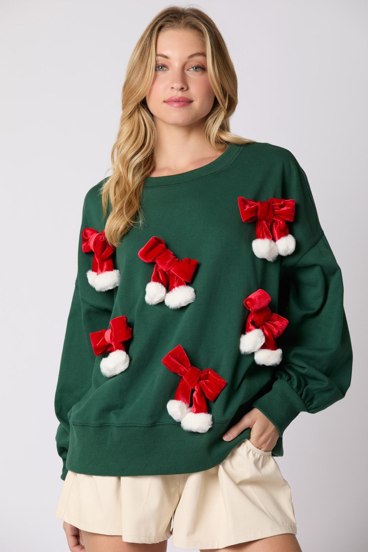 FestiveBow Casual Sweatshirt