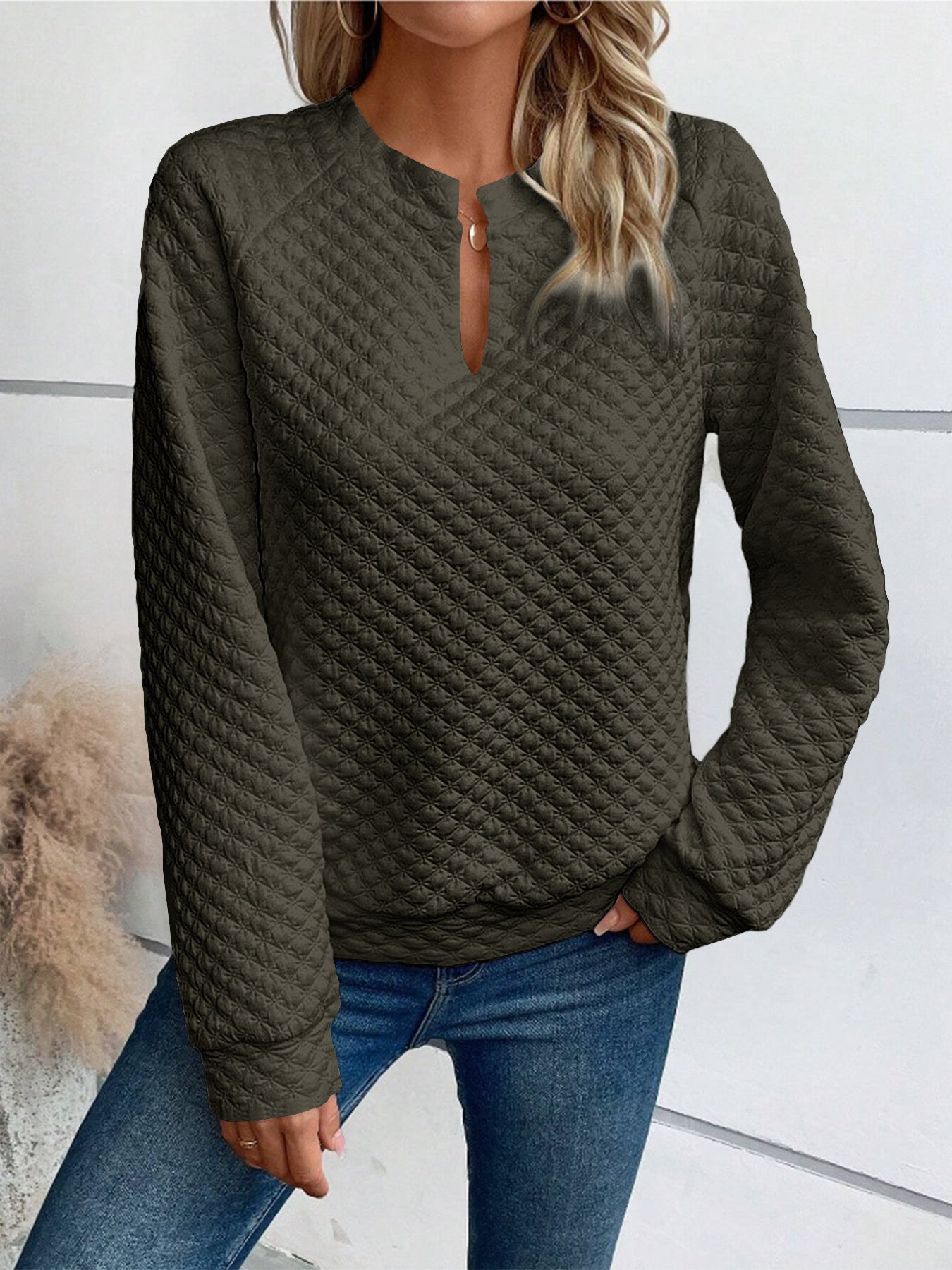 VivaEase Deep V Sweatshirt