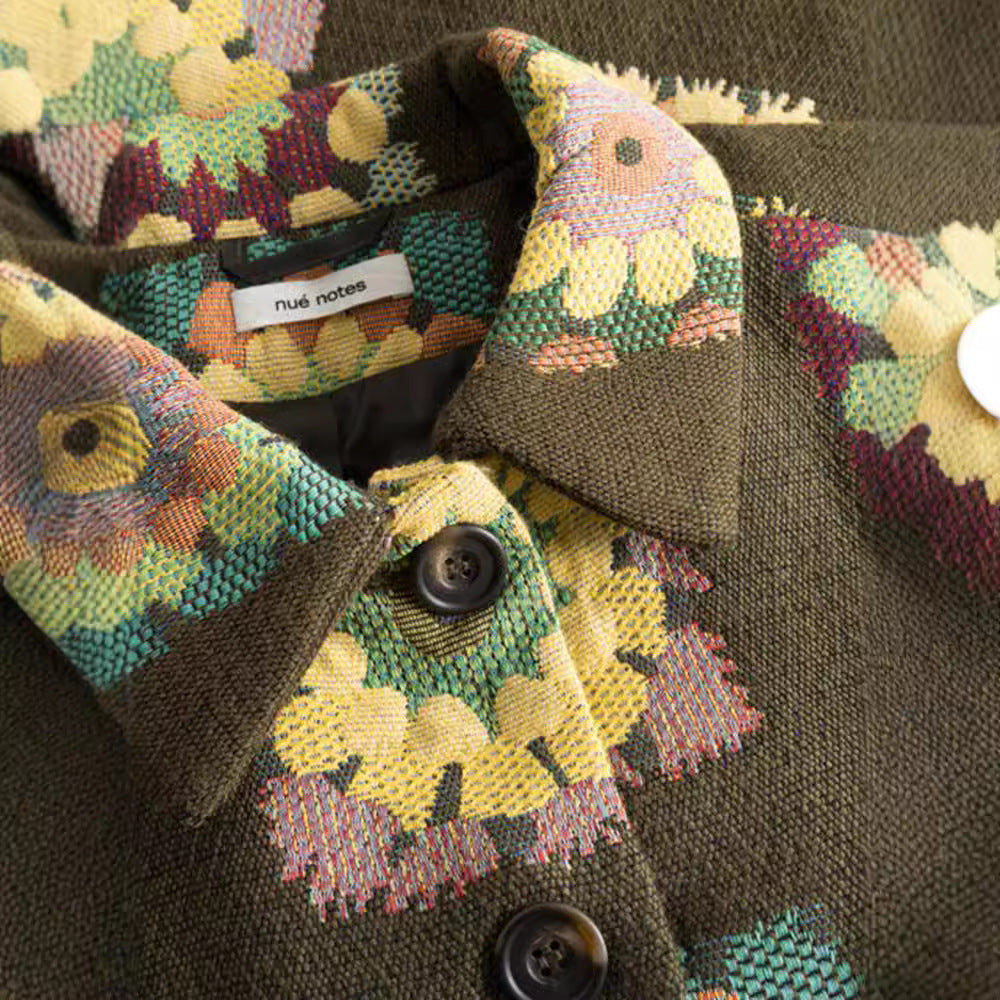 VerdeBloom Printed Lapel Coat