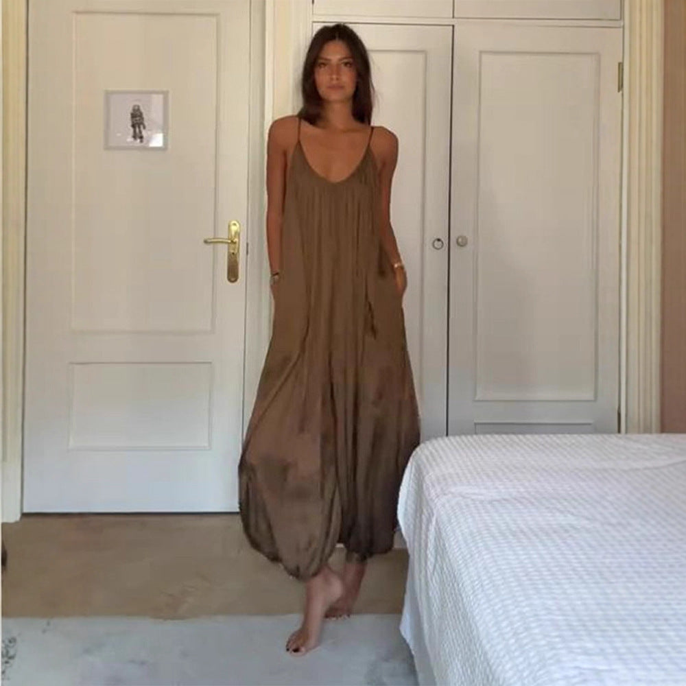Élora™ Pleated Backless Jumpsuit