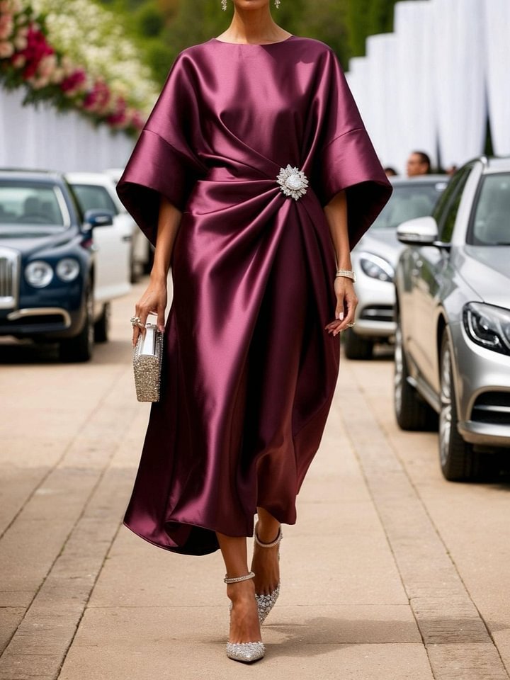 Roselle Pearl Satin Dress