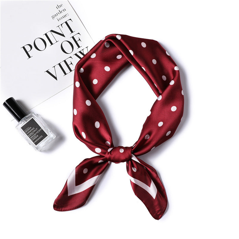 Fashion Polka Dot All-match Women's Professional Silk Scarf