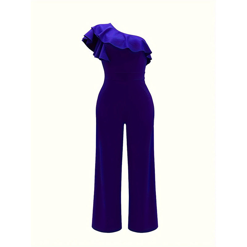 BreezeBelle One-Shoulder Jumpsuit
