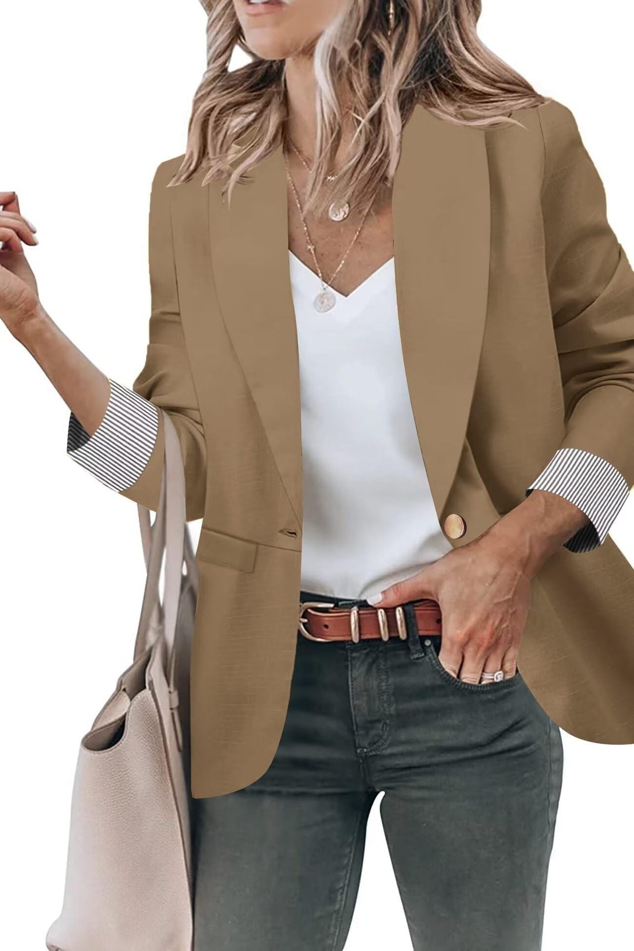 ChicCrest Buttoned Cardigan Blazer