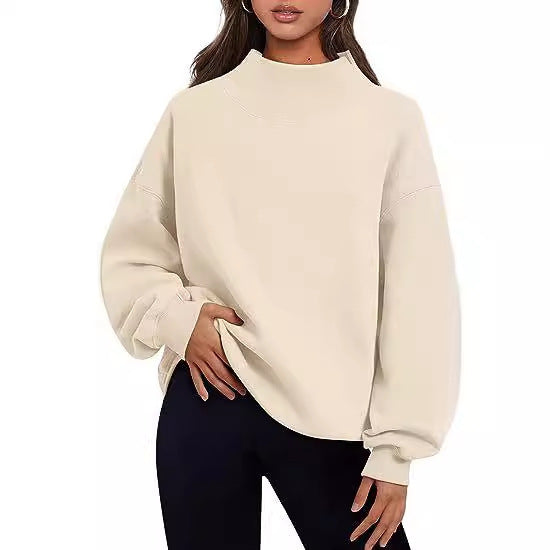 CozyCharm Fleece Turtleneck Sweater