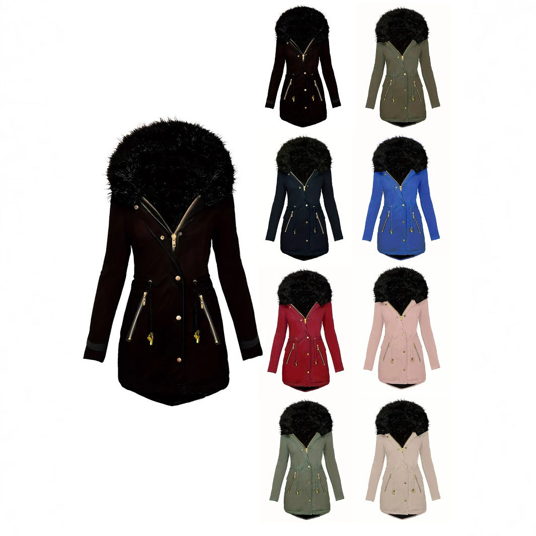 LuxeFur Oblique Zip Coat