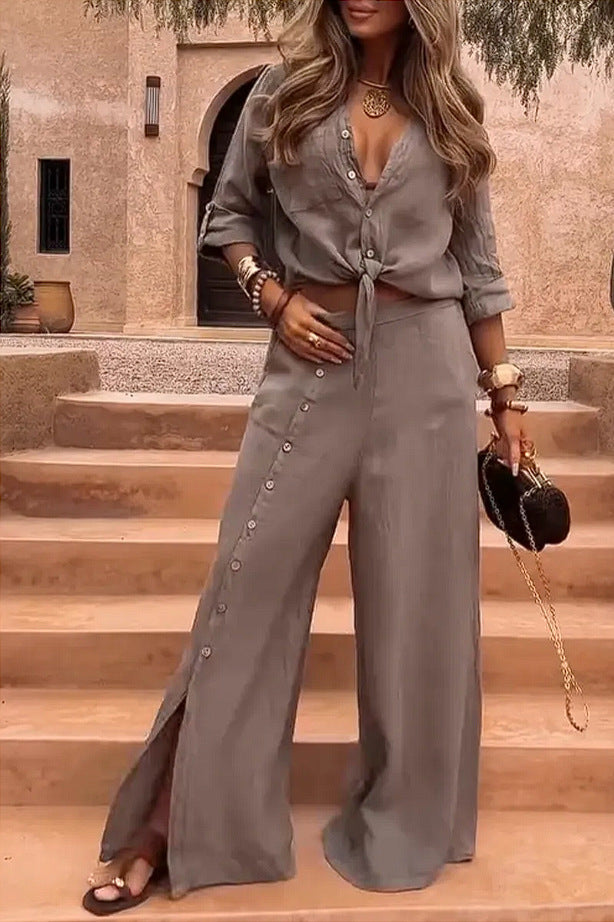 : Elira Poise Split-Hem Suit
