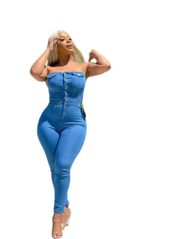 Riviera Curve Denim Jumpsuit