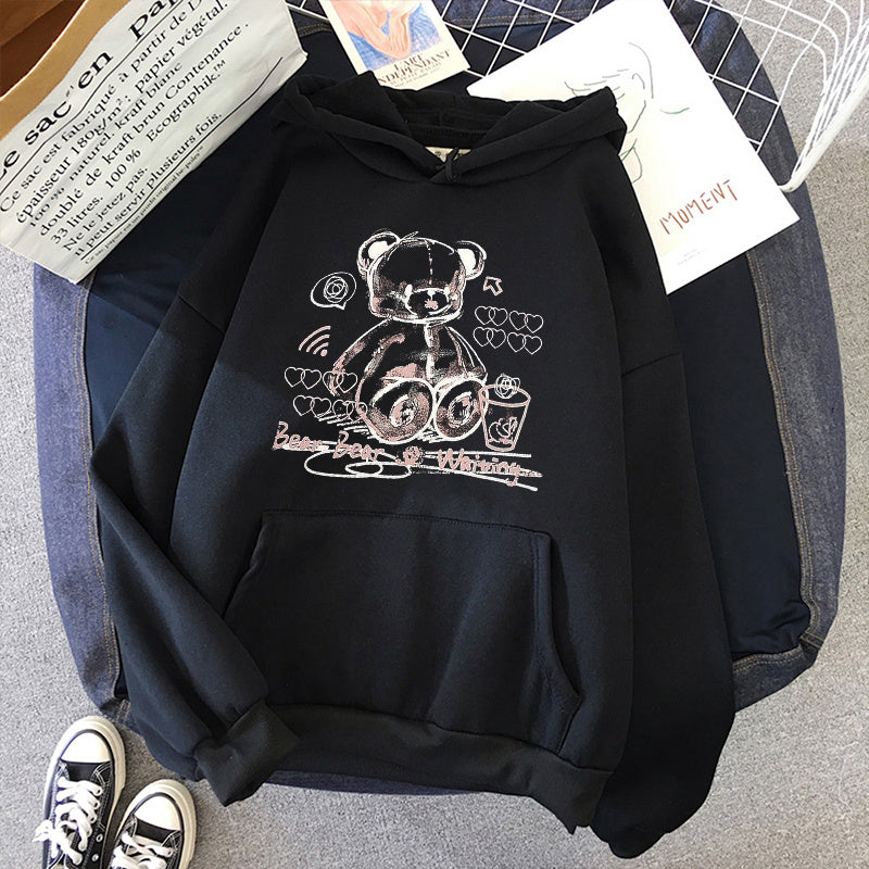 Female Sweet Cool Japanese Cute Graffiti Plush Sweater