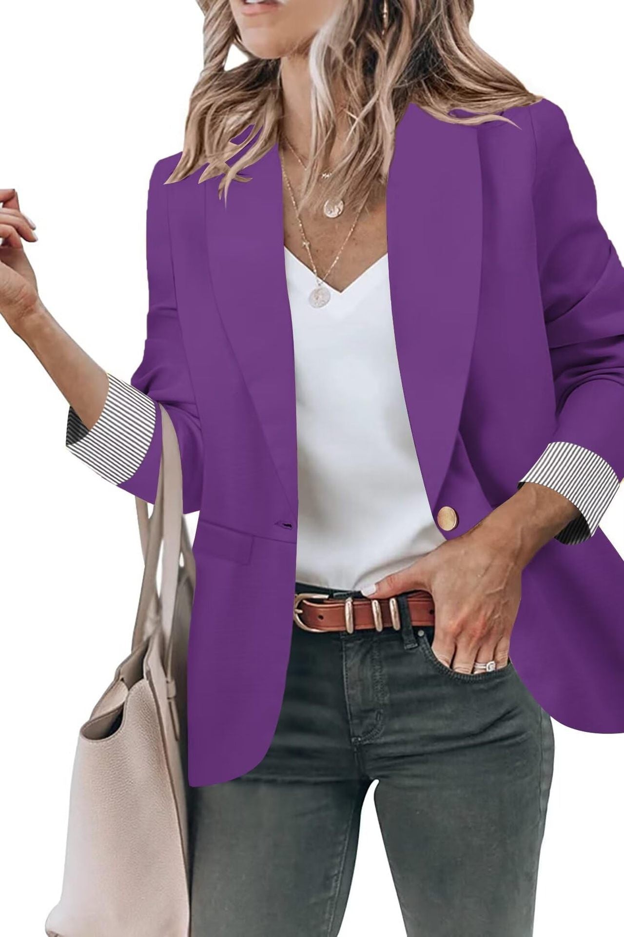 ChicCrest Buttoned Cardigan Blazer